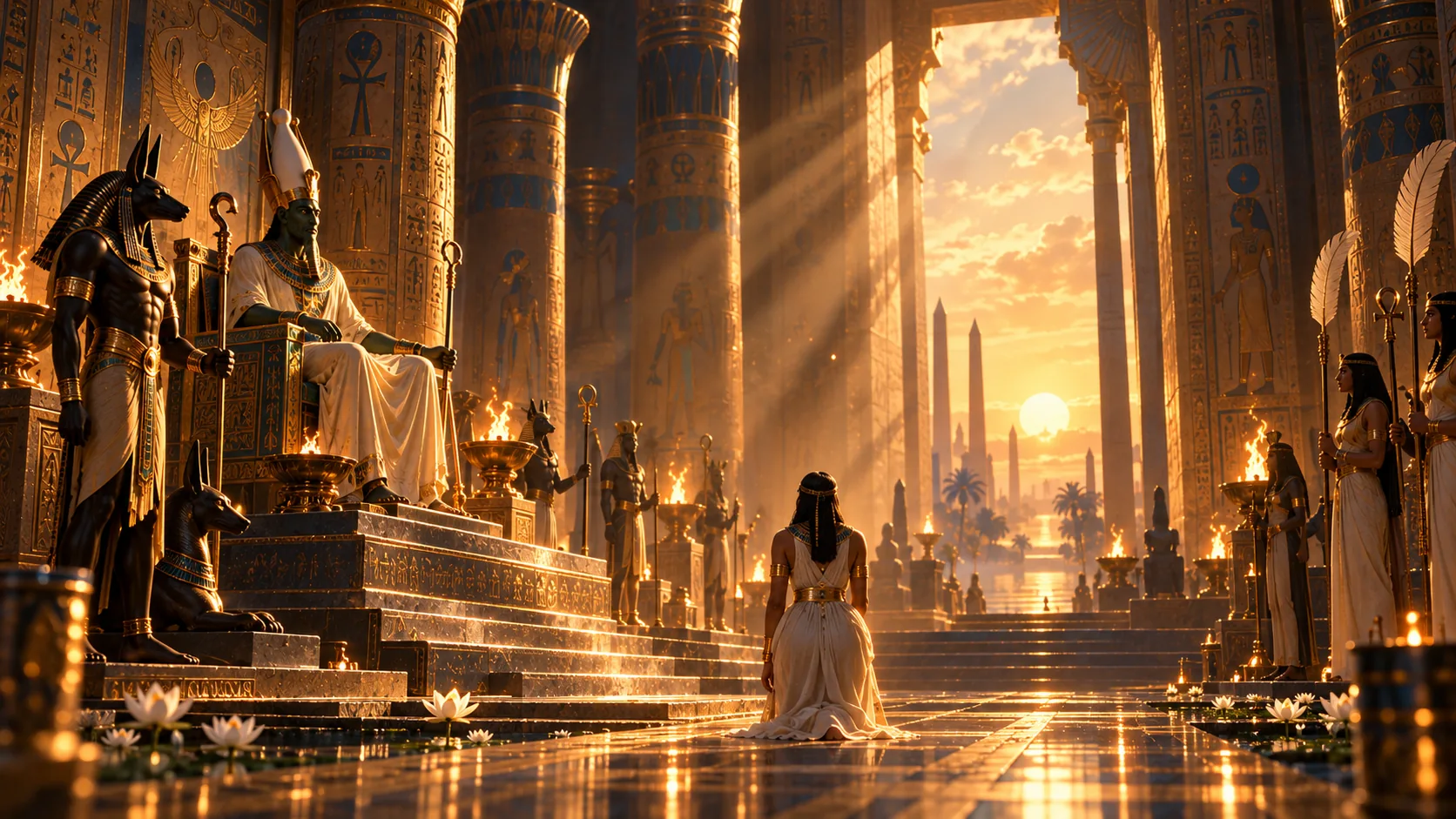 The hall of judgment in a temple