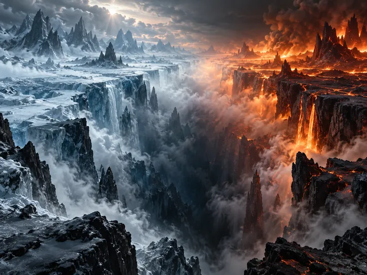 Ginnungagap: ice and fire